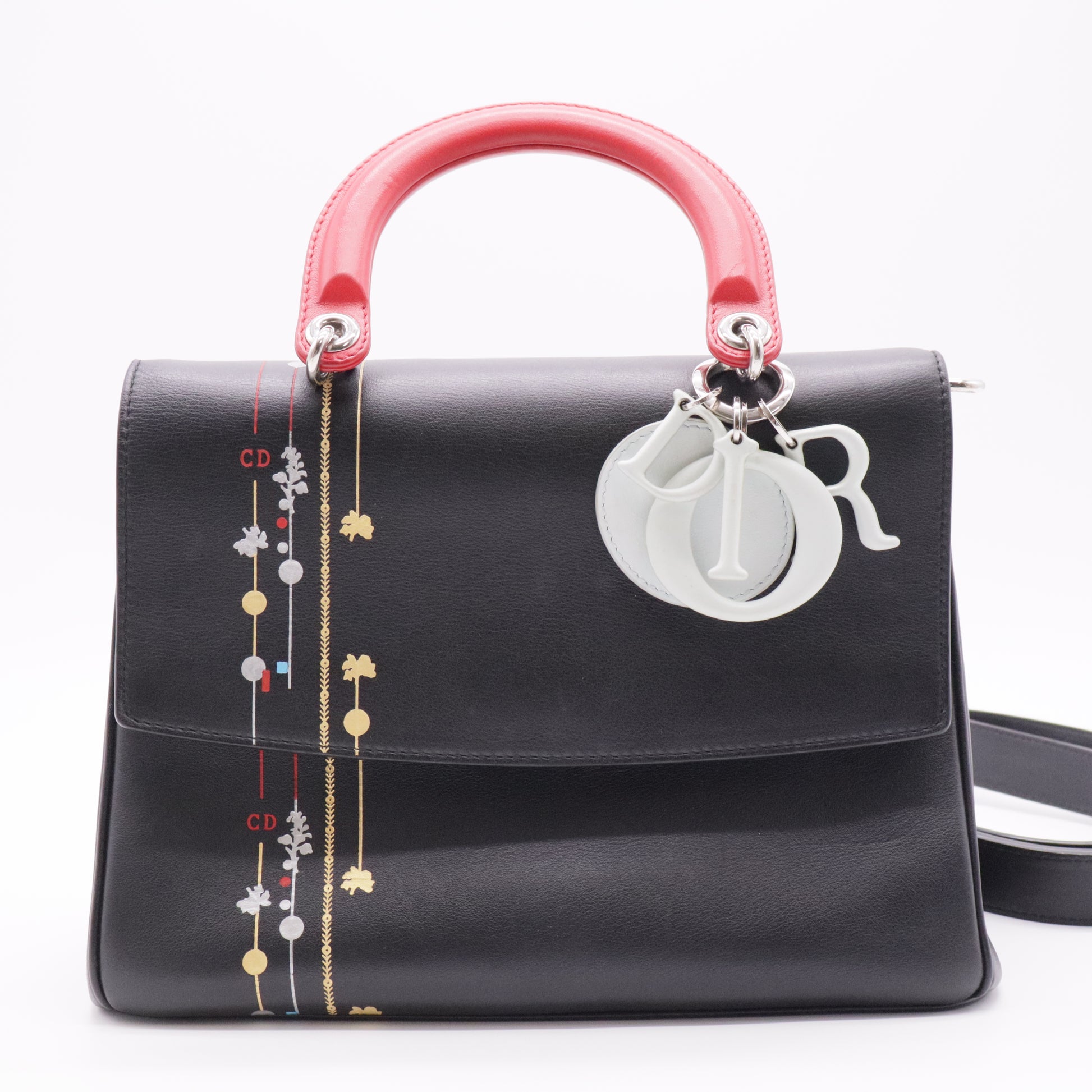 Limited Edition Be Dior Leather Top Handle Bag FOR Gisel