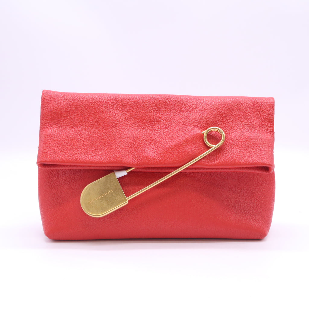 Leather 2019 Safety Pin Clutch B24363