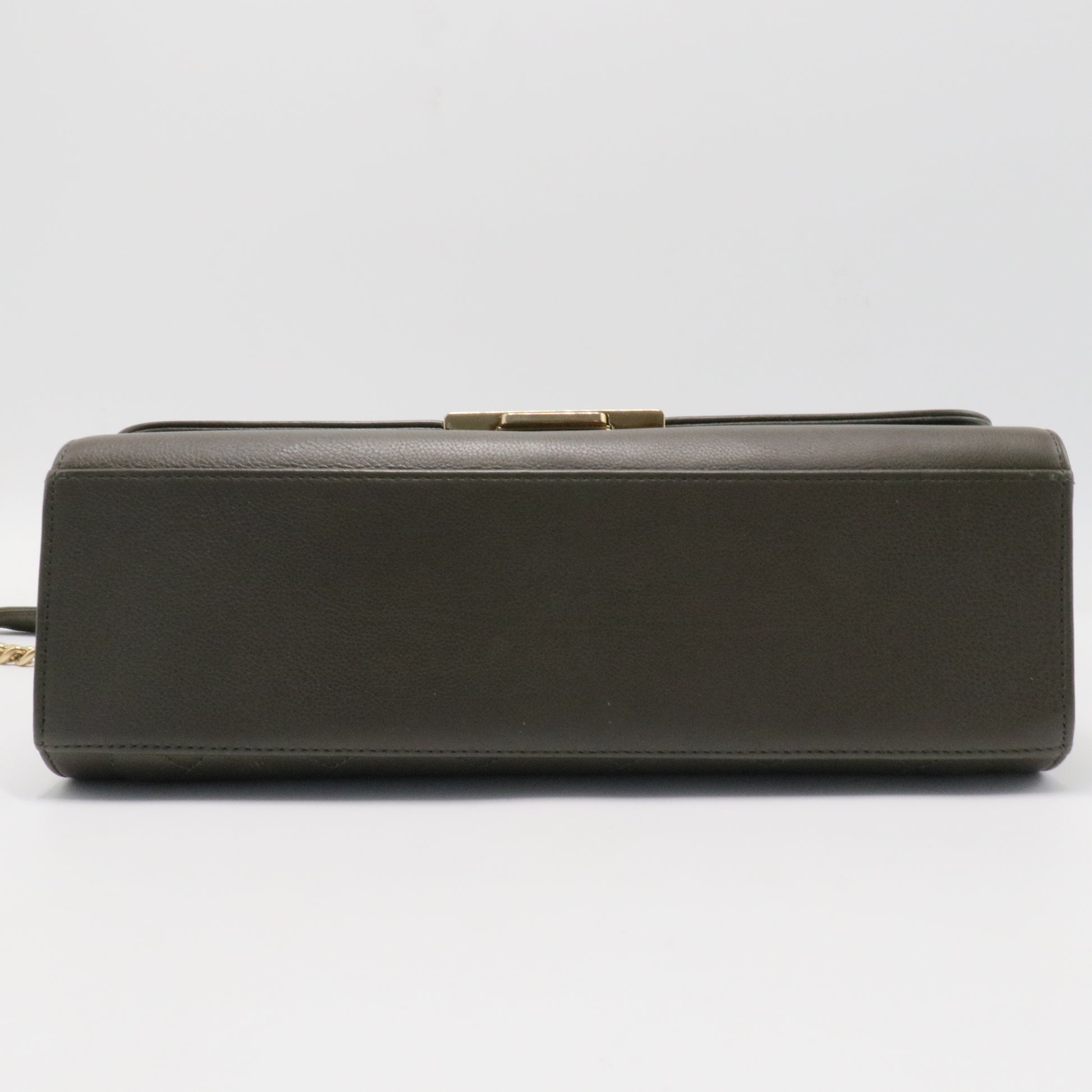 Label Click Flap Bag Quilted Calfskin