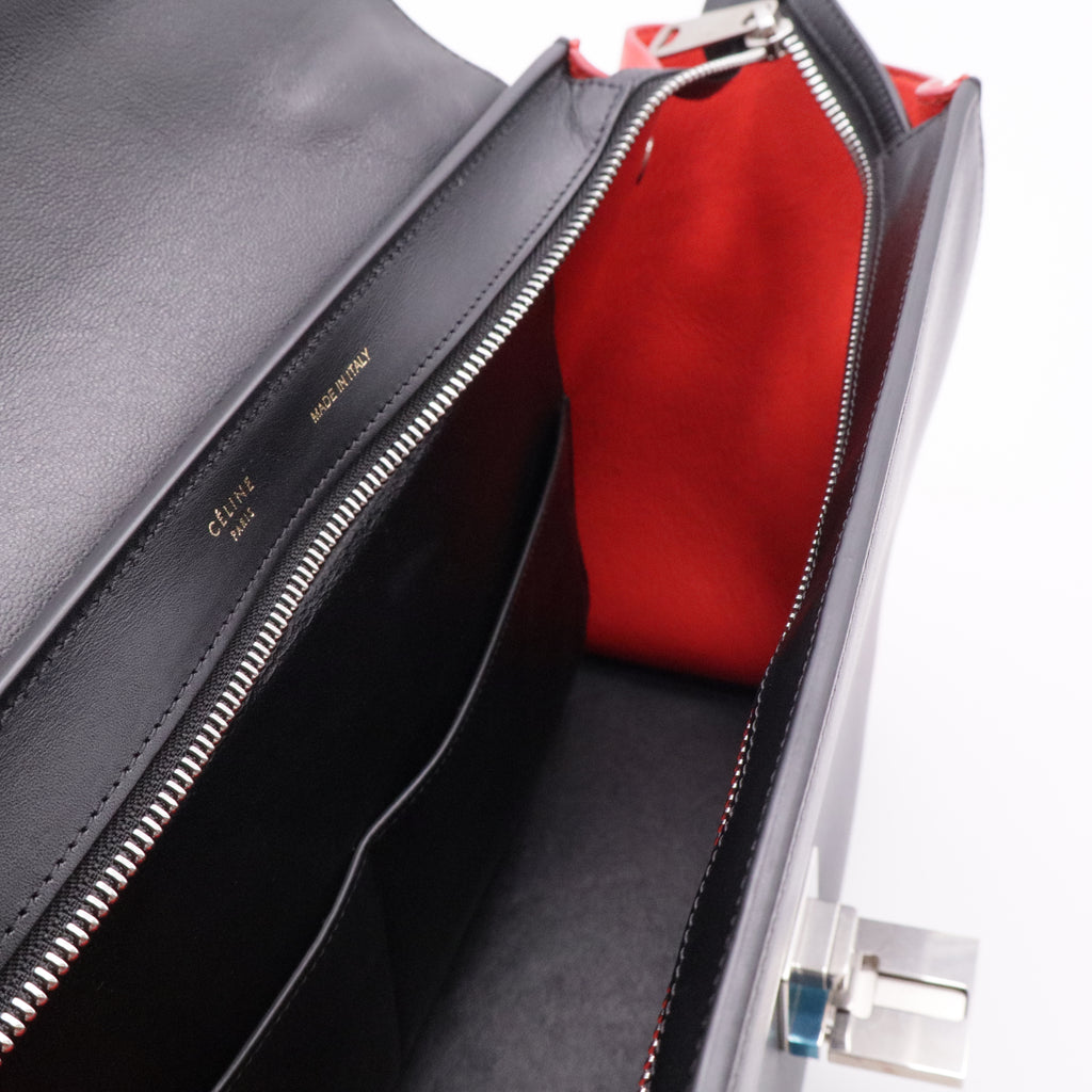 Smooth Calfskin Suede Medium Tri-Color Trapeze