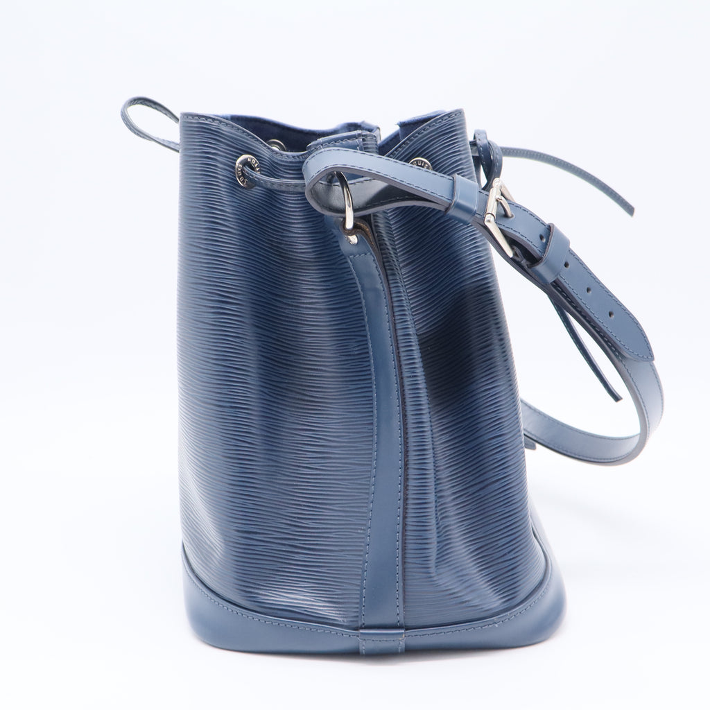 Louis Vuitton NéoNoé MM Epi Leather Drawstring Bucket Bag Blue twins