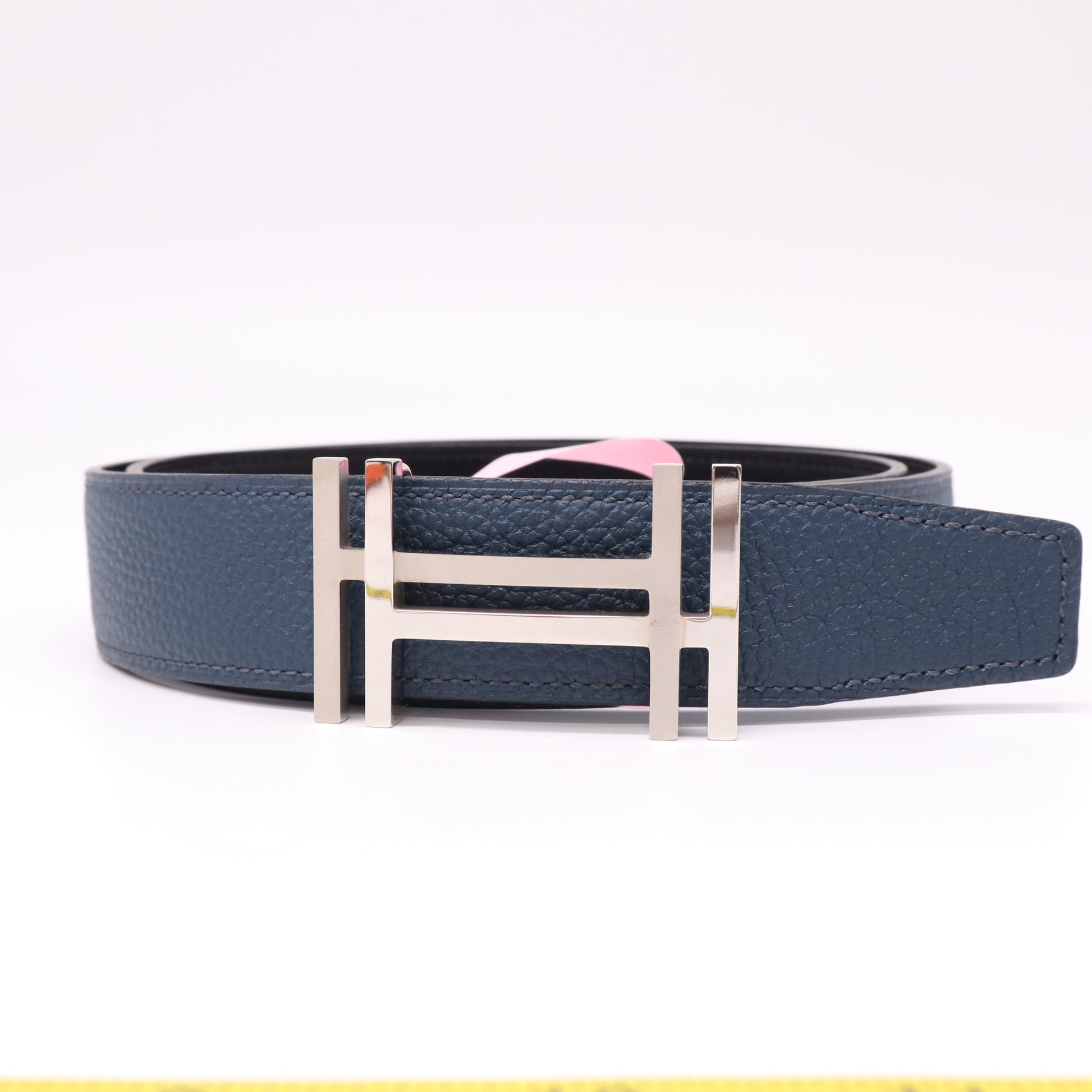 H Au Carre Reversible Belt Leather 105 twins LDJ4635