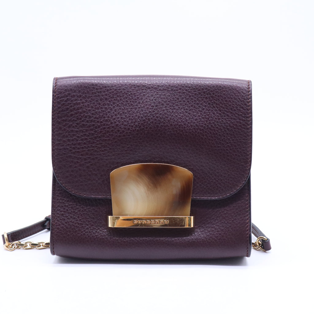 Burberry Leather Solid Color Letter Logo Buckle Crossbody & Shoulder Bag B21123