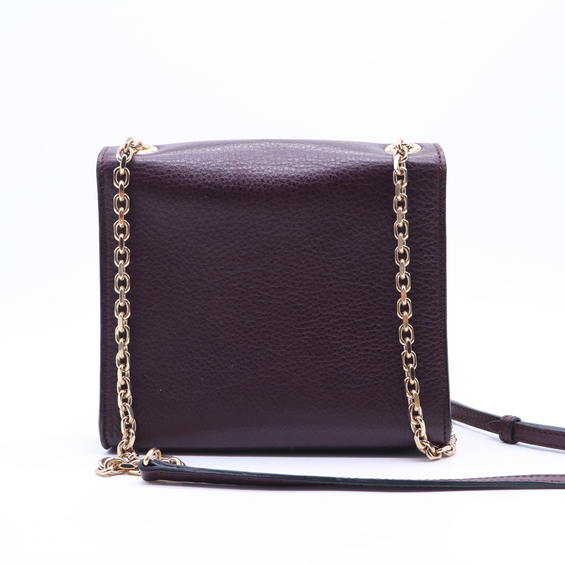 Burberry Leather Solid Color Letter Logo Buckle Crossbody & Shoulder Bag B21123