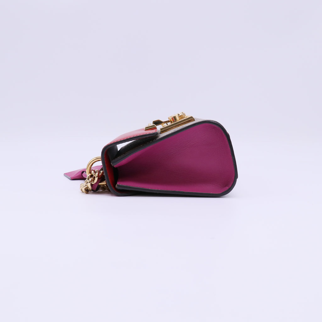 Padlock Shoulder Bag GG Coated Canvas and Leather Small B22146