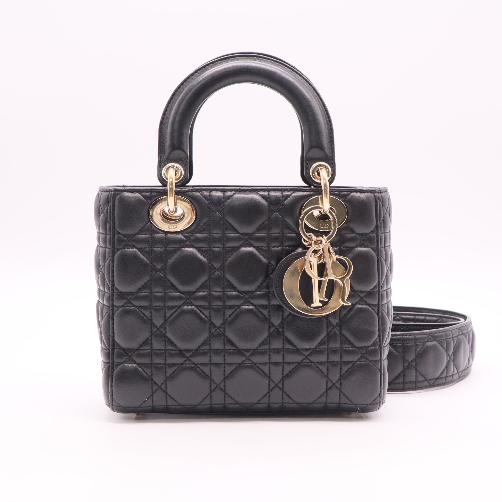 Christian Dior My Lady Dior Bag Cannage Quilt Lambskin Twins