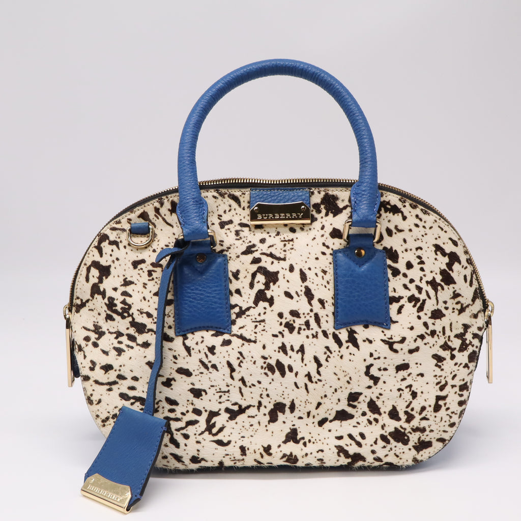 Burberry Orchard Bag Calf Hair Small blue