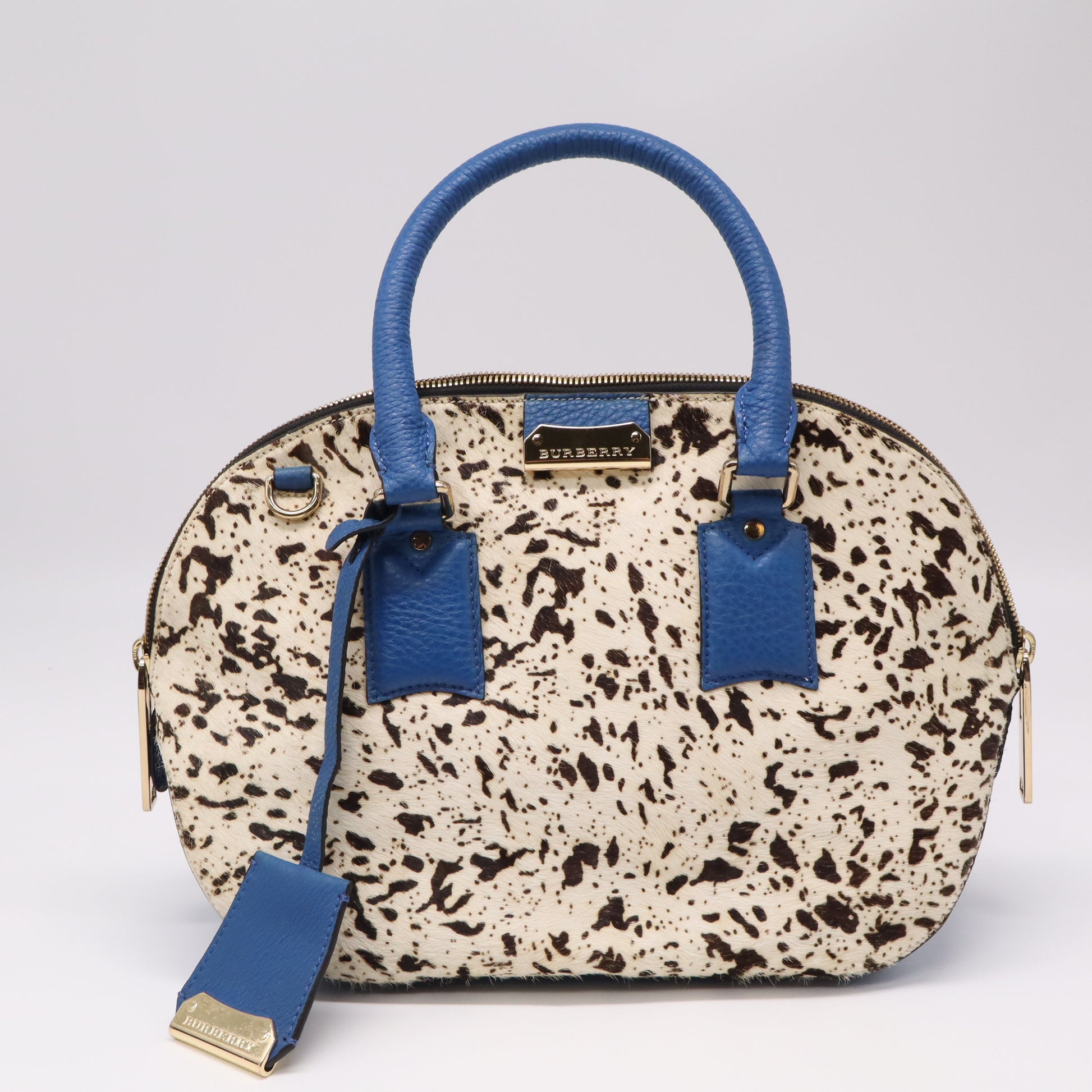 Burberry Orchard Bag Calf Hair Small blue