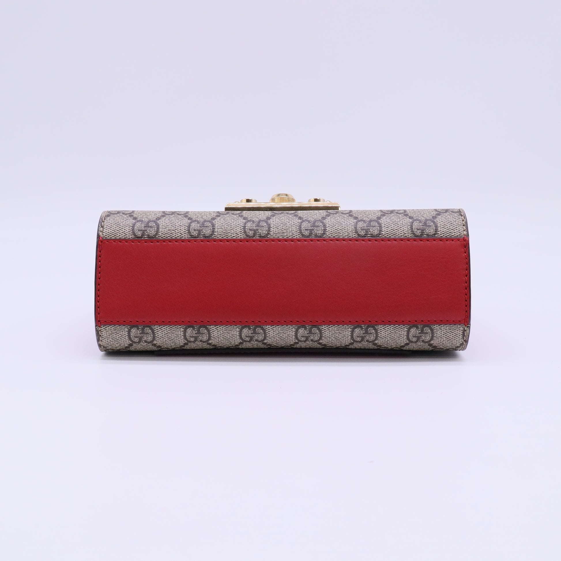 Padlock Shoulder Bag GG Coated Canvas and Leather Small B22146