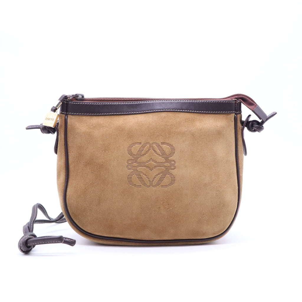 Loewe Vintage Suede Anagram Crossbody  B20847