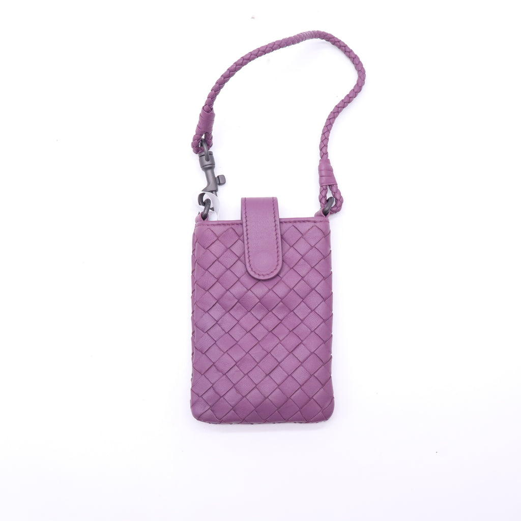 Bottega Veneta Intrecciato Nappa Leather Phone Case Pouch W22776