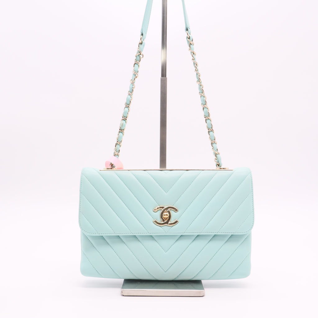 Chanel Trendy CC Flap Bag Chevron Lambskin Medium Twins