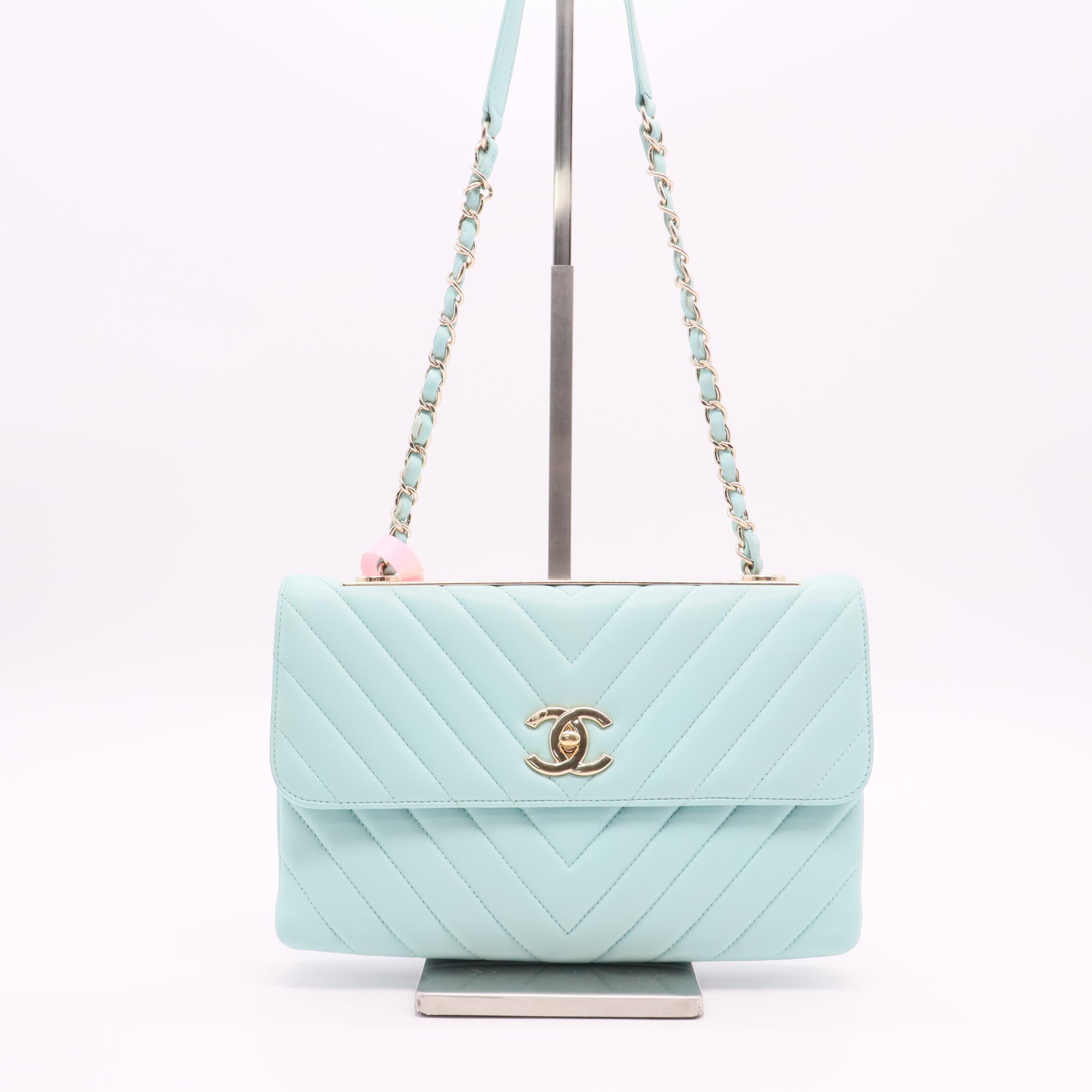 Chanel Trendy CC Flap Bag Chevron Lambskin Medium Twins
