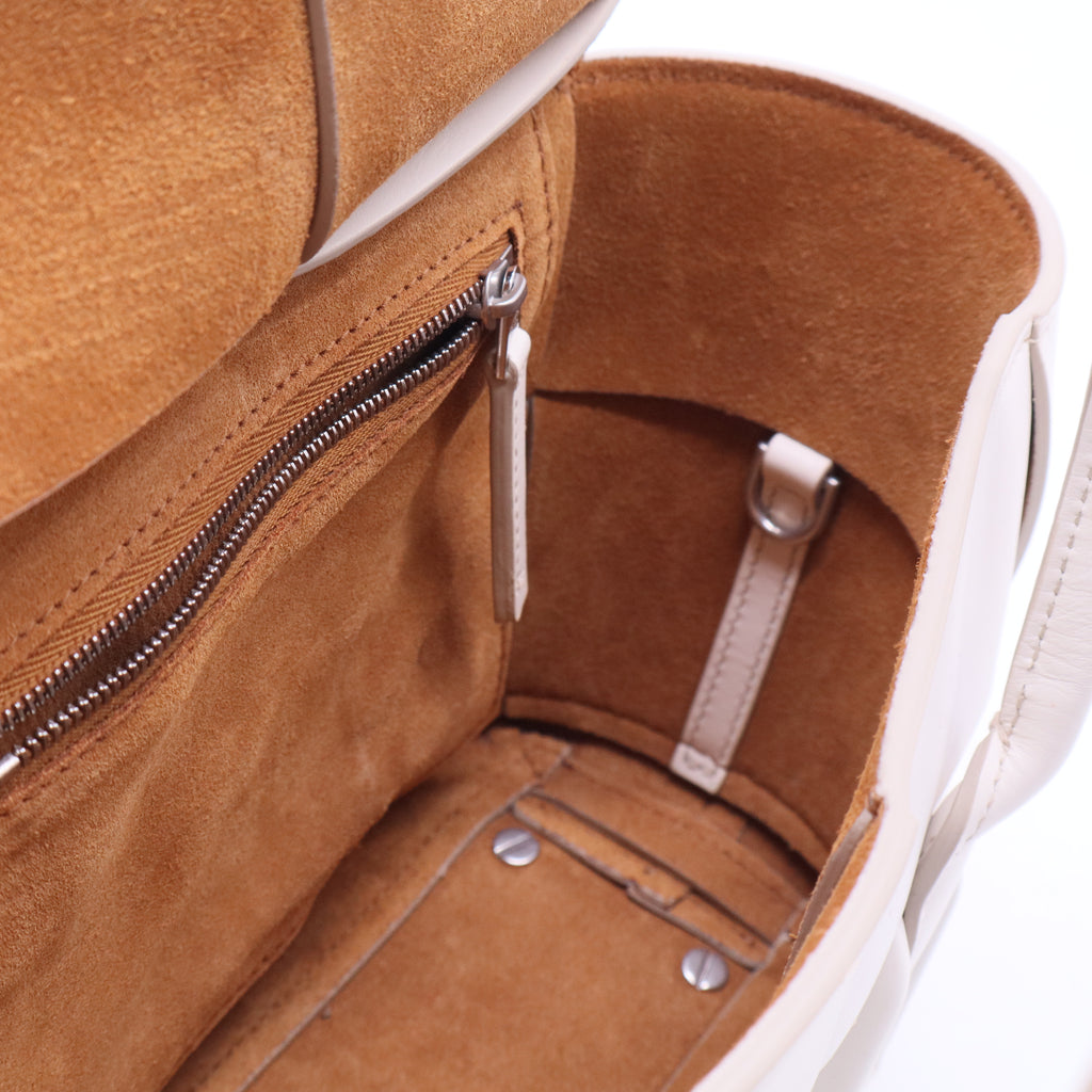 French Calfskin Maxi Intrecciato Arco Bianco B12366