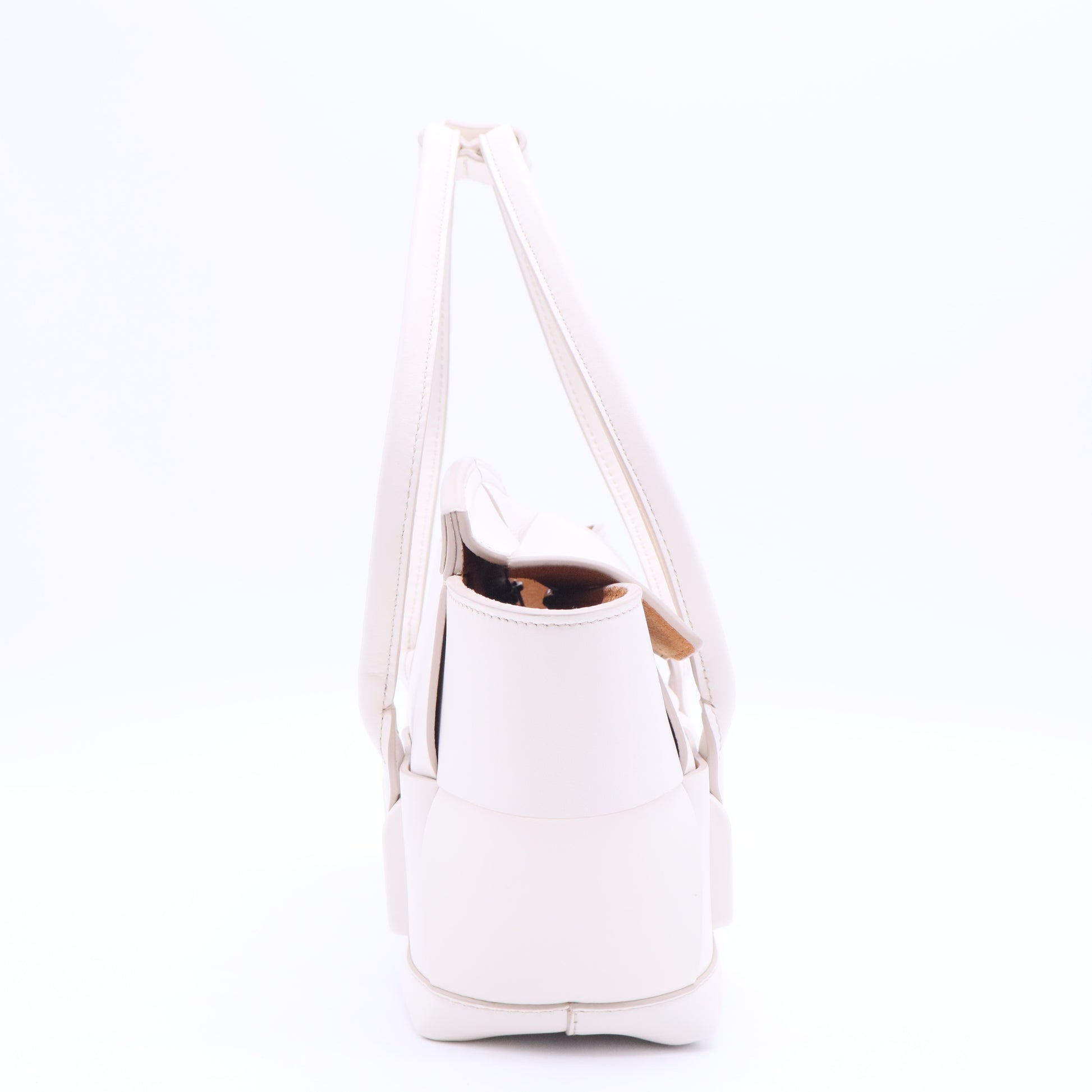 French Calfskin Maxi Intrecciato Arco Bianco B12366