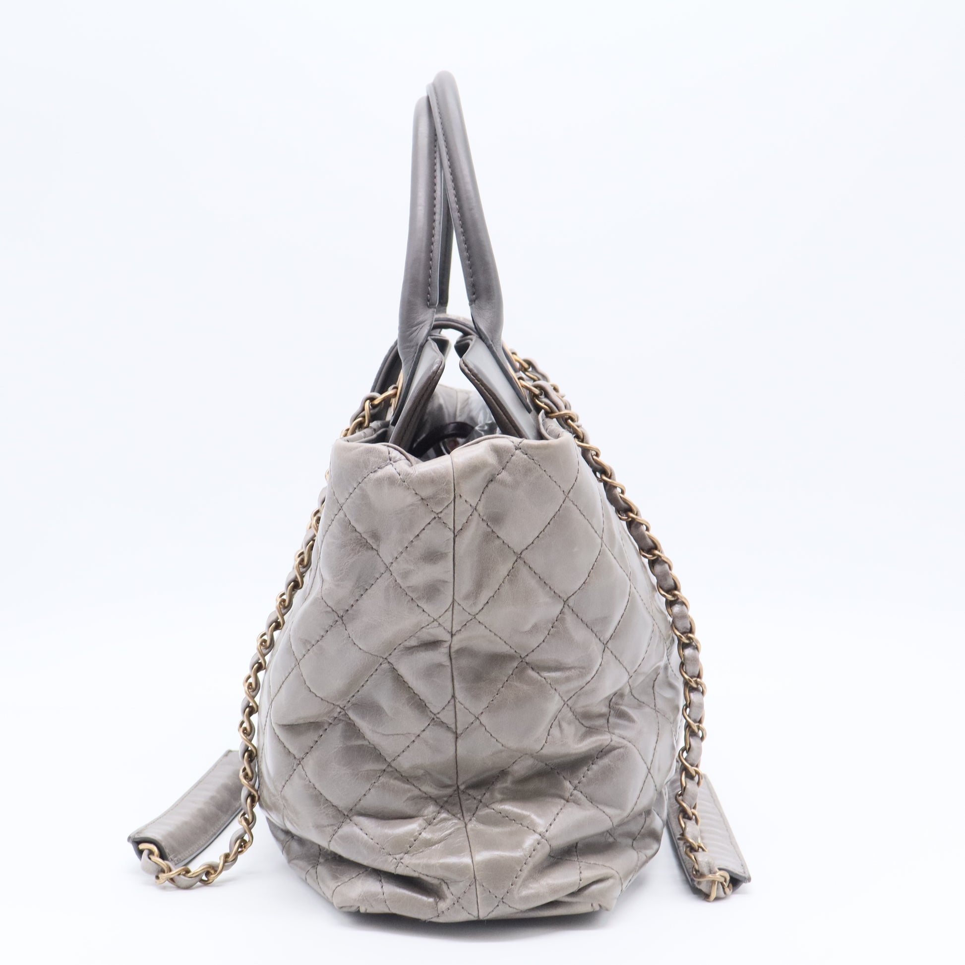 Bindi Tote Quilted Glazed Calfskin with Stingray Large