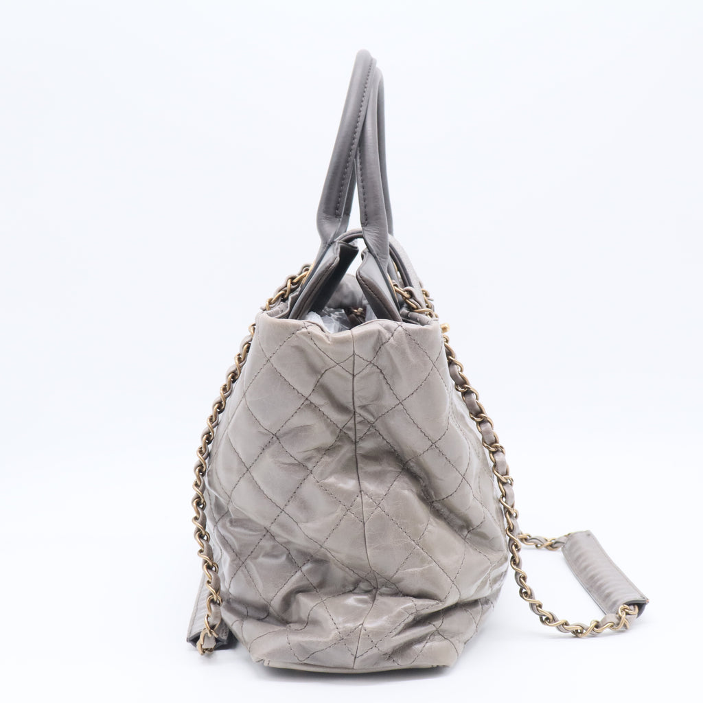 Bindi Tote Quilted Glazed Calfskin with Stingray Large