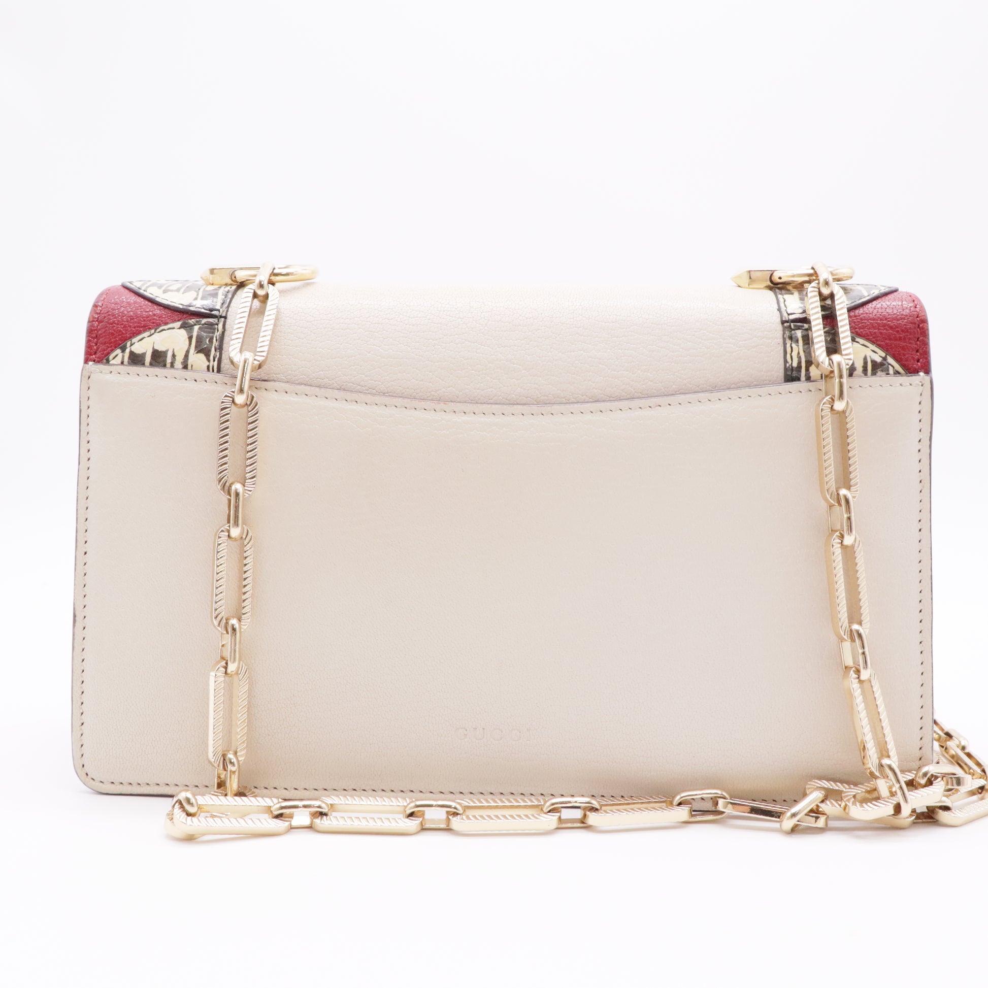 Goatskin Elaphe Pearl Medium Fox Broche Top Handle