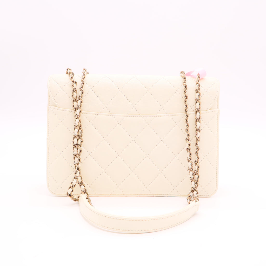 Chanel Beauty Lock Flap Bag Quilted Sheepskin Small Twins