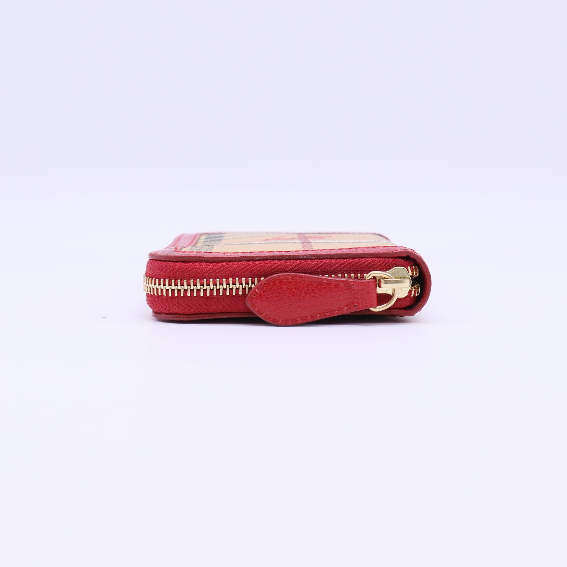 Burberry Haymarket Check Zip Around Wallet W22191