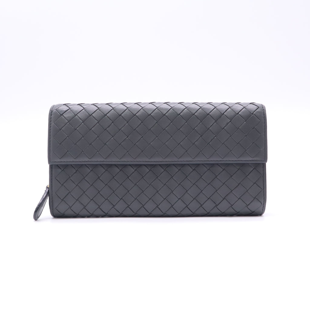 Bottega Veneta Intrecciato Nappa Leather Continental Flap Wallet W22823