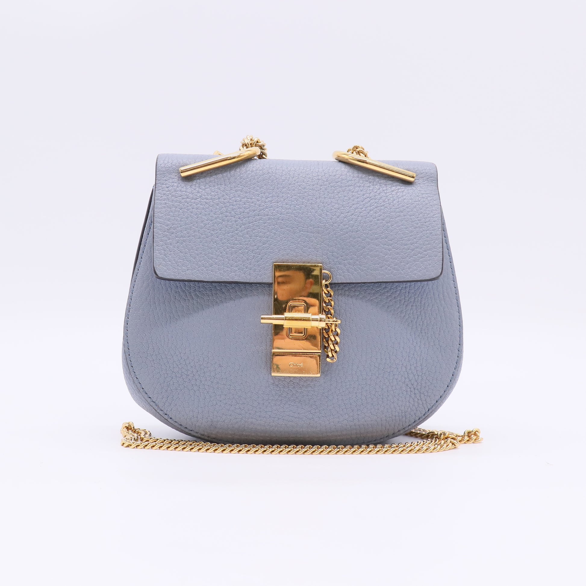 Chloé Grained Lambskin Mini Drew Shoulder Bag B23430