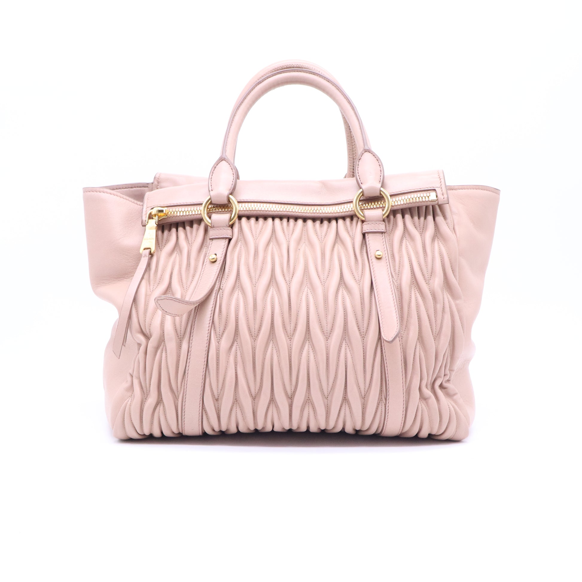 Nappa Matelasse Top Handle Bag Cammeo B20921
