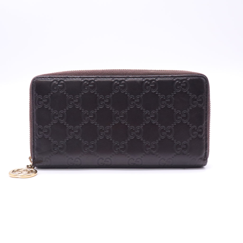 Gucci Guccissima Leather Zip Around Wallet W22844