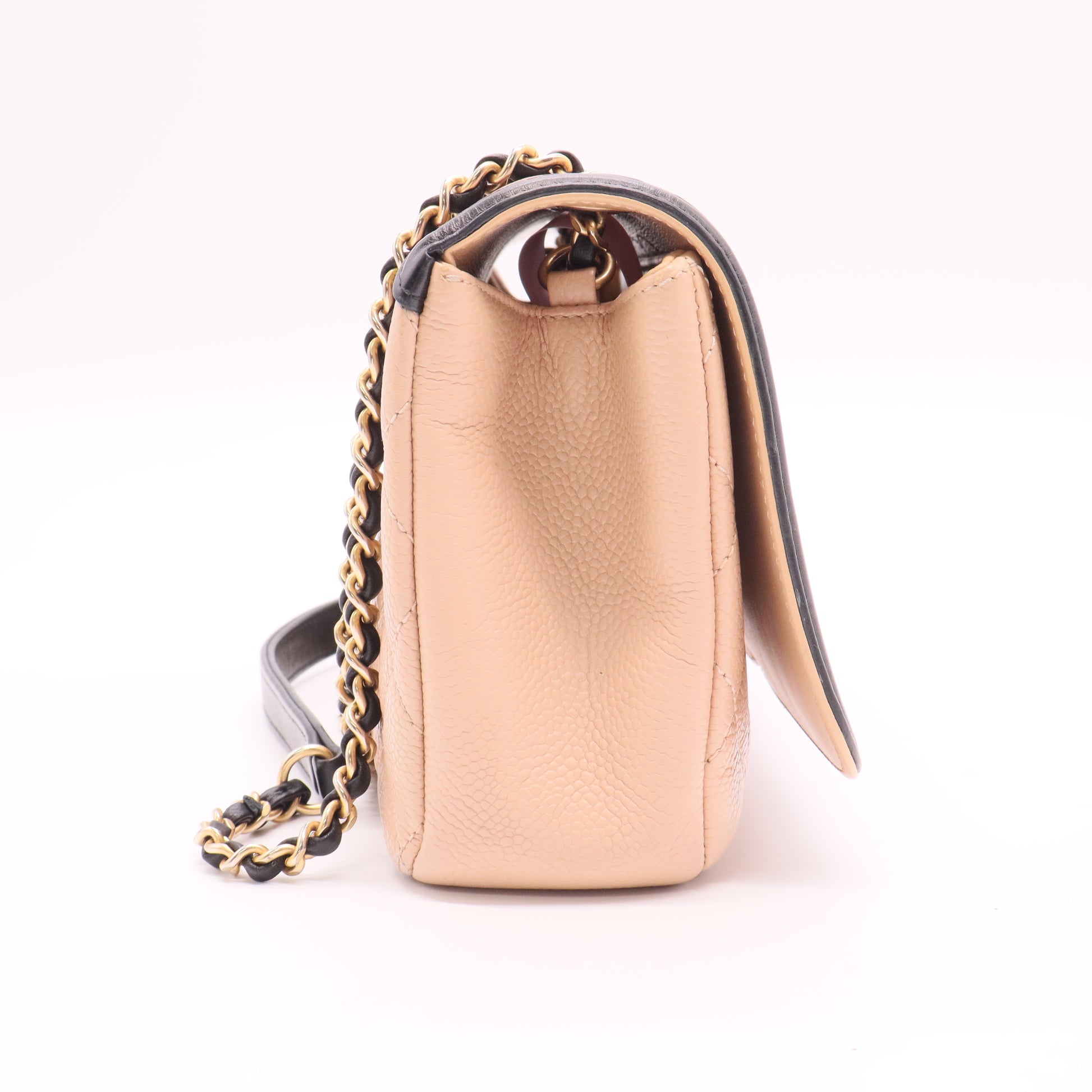 Chanel Filigree Flap Bag Quilted Caviar Small Twins