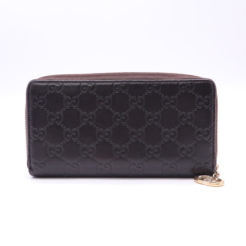 Gucci Guccissima Leather Zip Around Wallet W22844