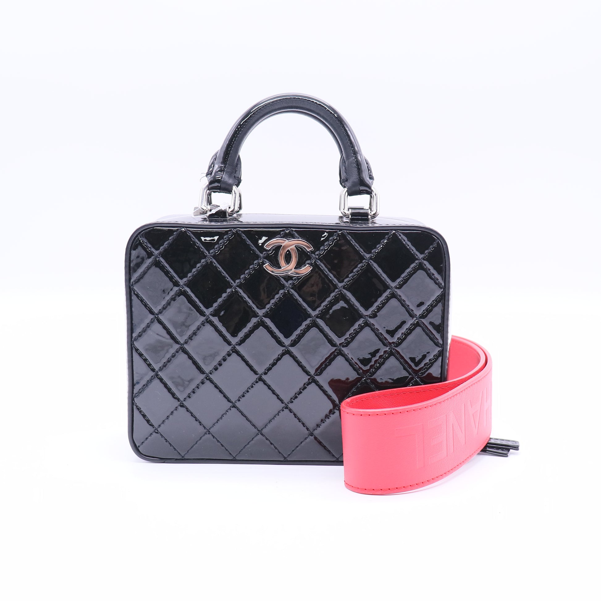 Patent Quilted Travel Kit Vanity Case Black TWINS LDJ3772