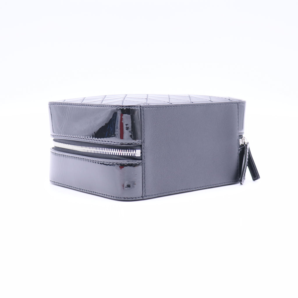 Patent Quilted Travel Kit Vanity Case Black TWINS LDJ3772