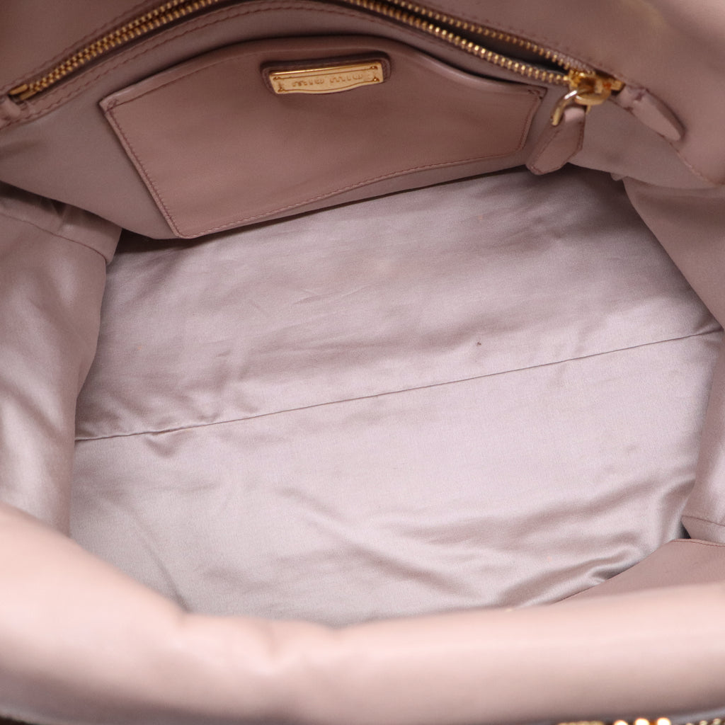 Nappa Matelasse Top Handle Bag Cammeo B20921