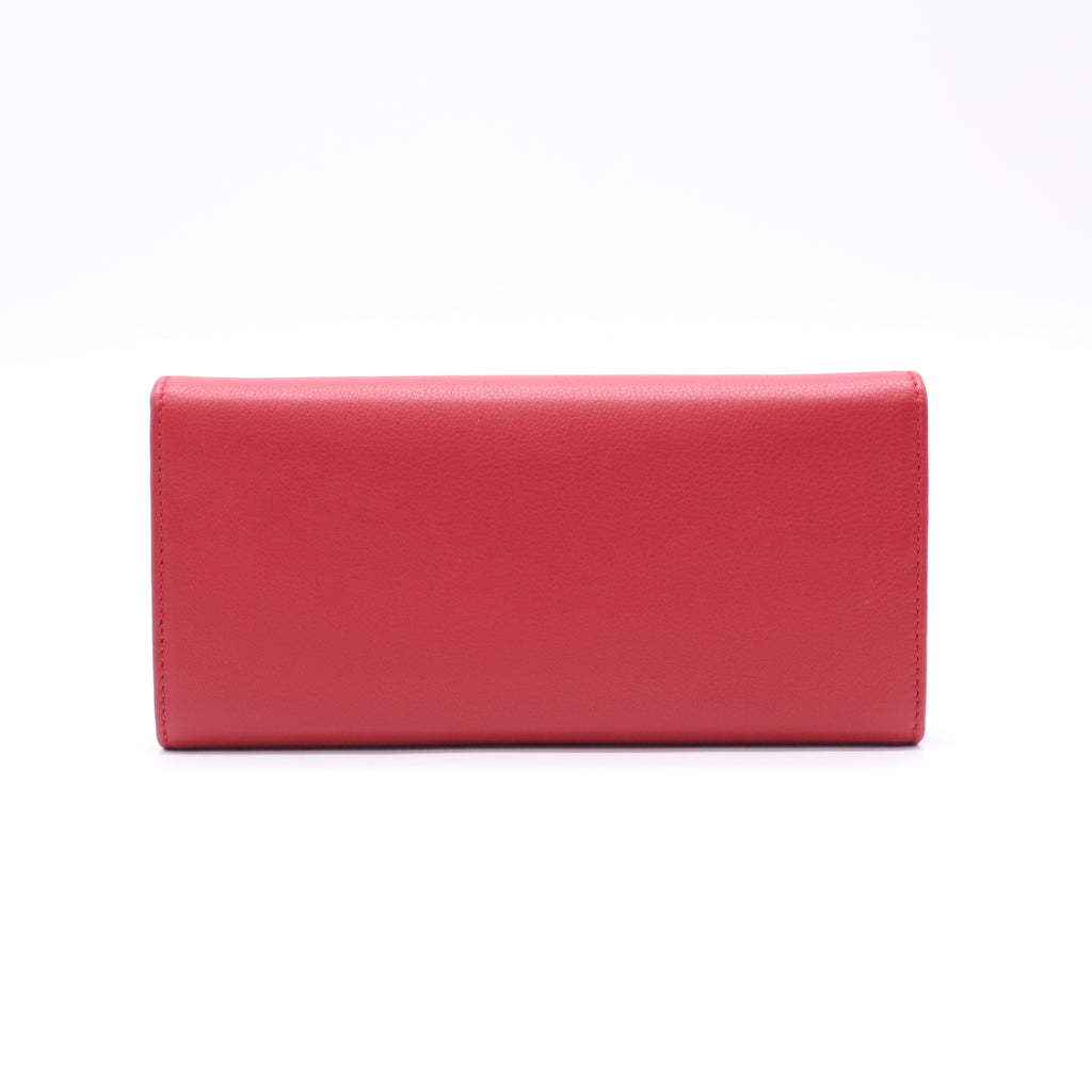 Salvatore Ferragamo Gancini Leather Tri-Fold Long Wallet W22834