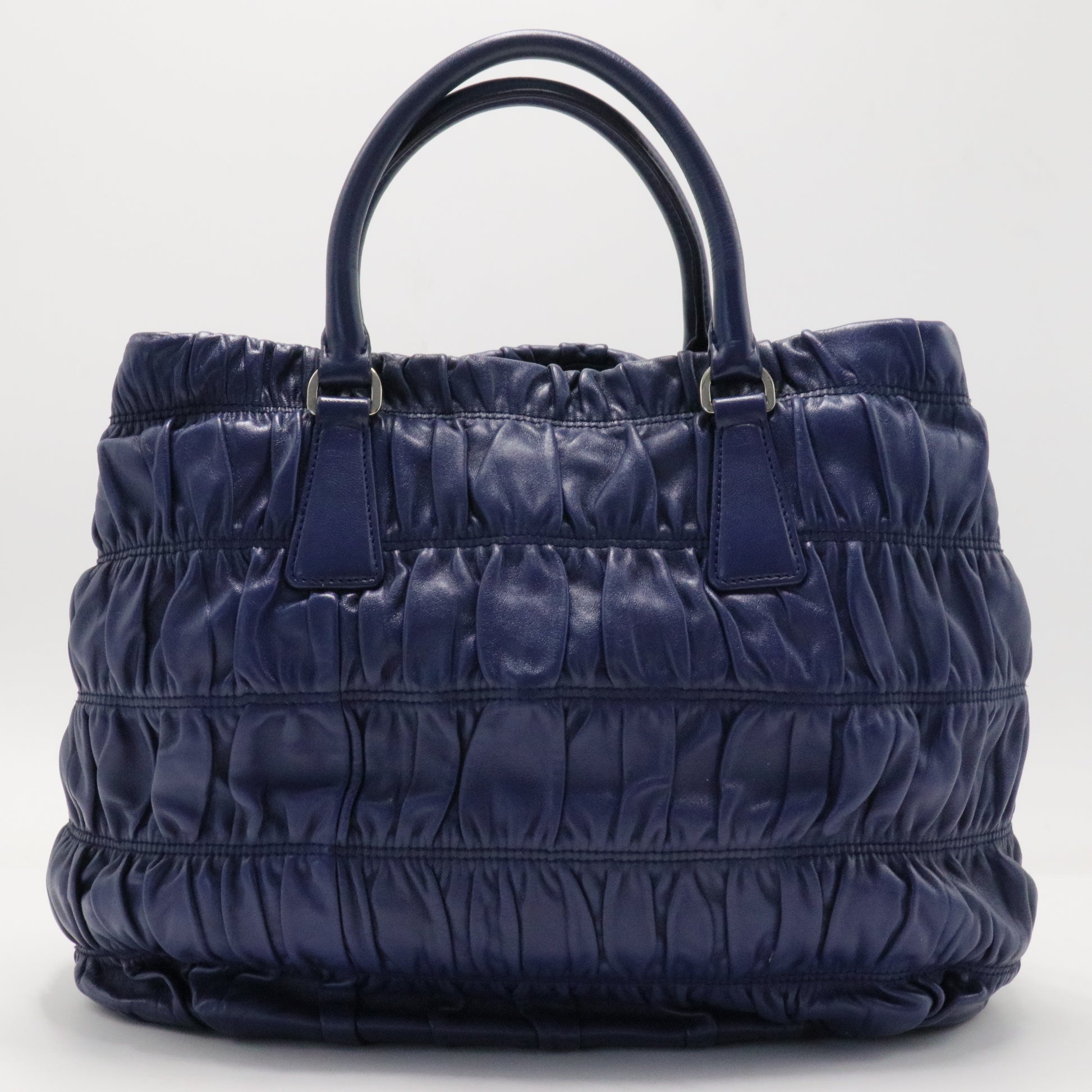 Nappa Gaufre Double Zip Tote Bluette