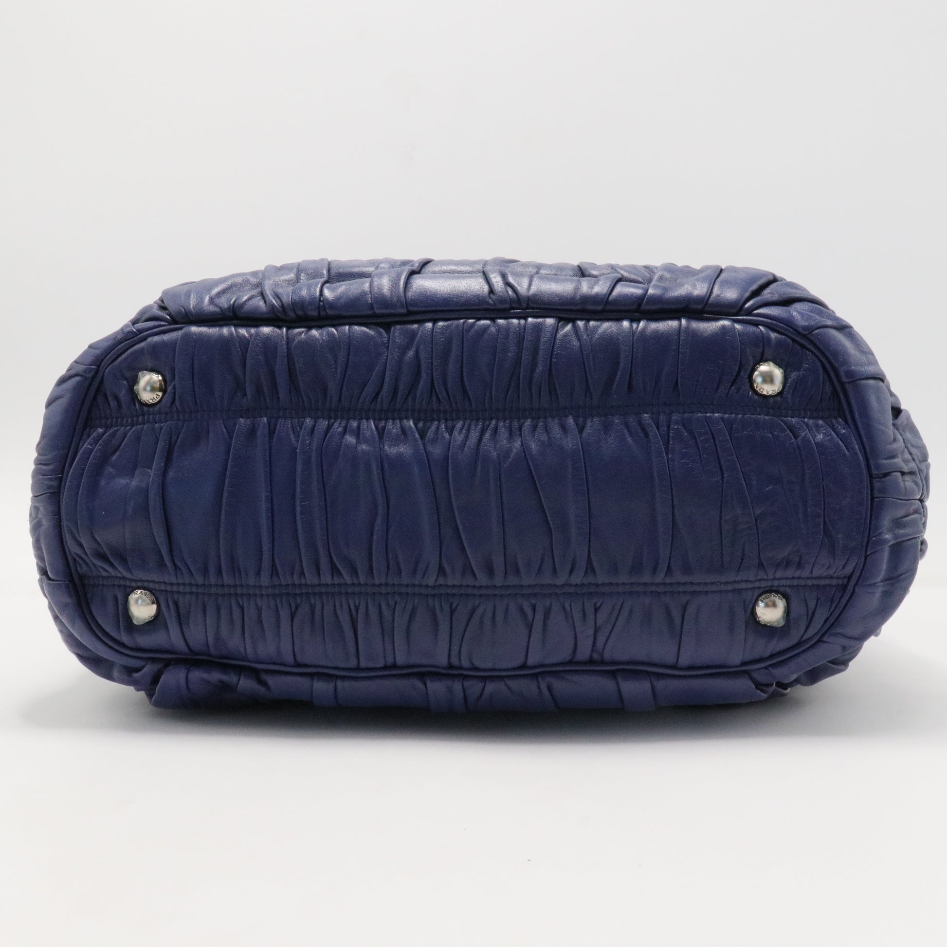 Nappa Gaufre Double Zip Tote Bluette