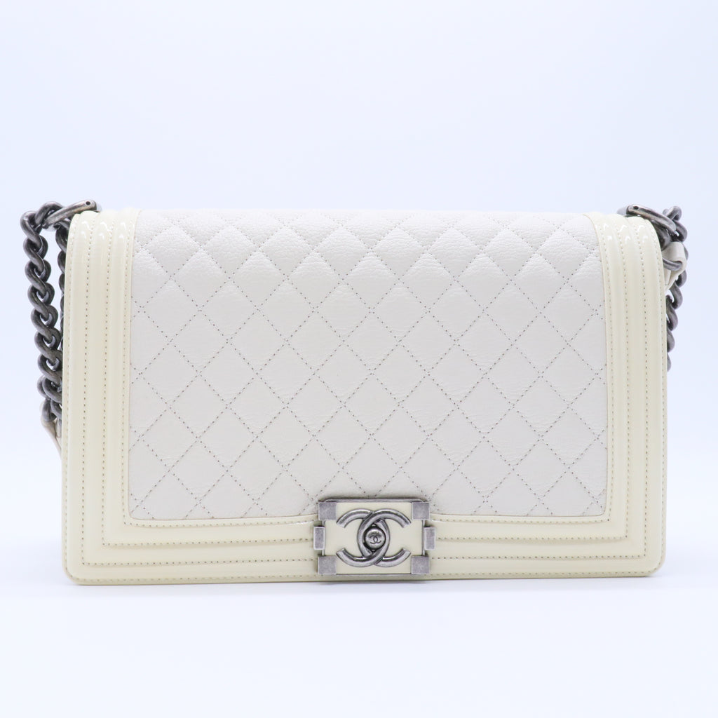 Boy Flap Bag Quilted Patent Old Medium