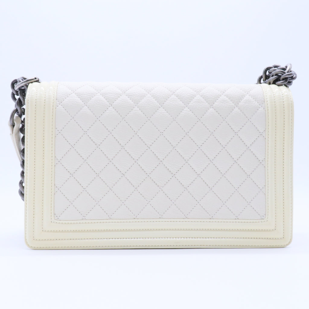 Boy Flap Bag Quilted Patent Old Medium