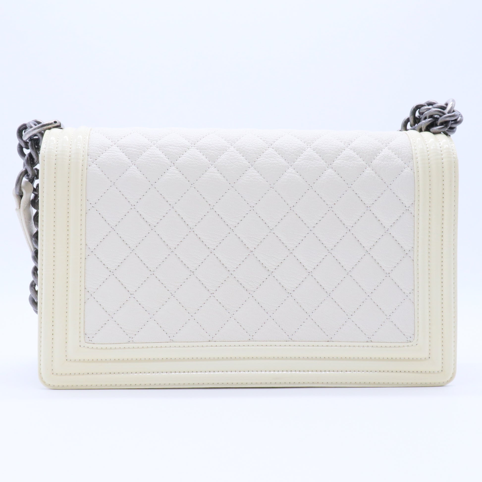 Boy Flap Bag Quilted Patent Old Medium