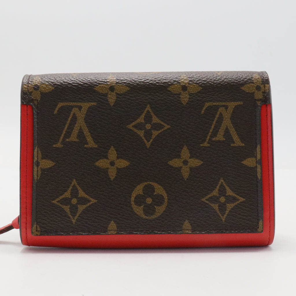 Monogram Flore Compact Wallet Coquelicot