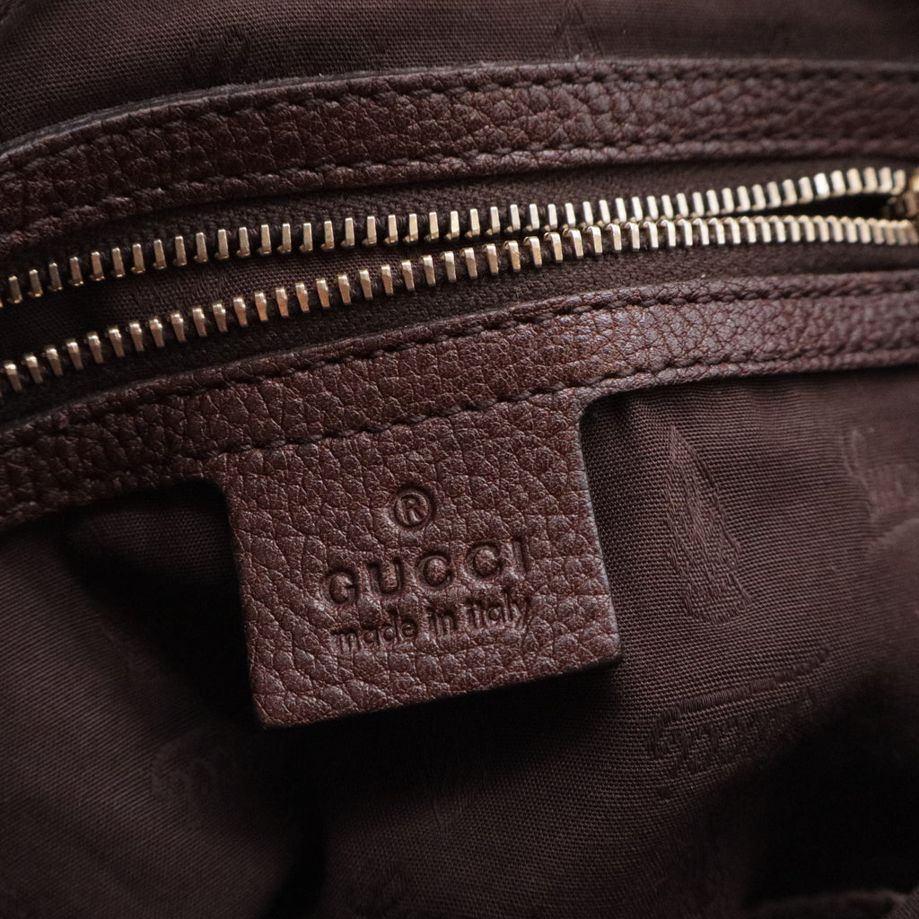 Charm Convertible Dome Satchel GG Canvas with Leather Medium