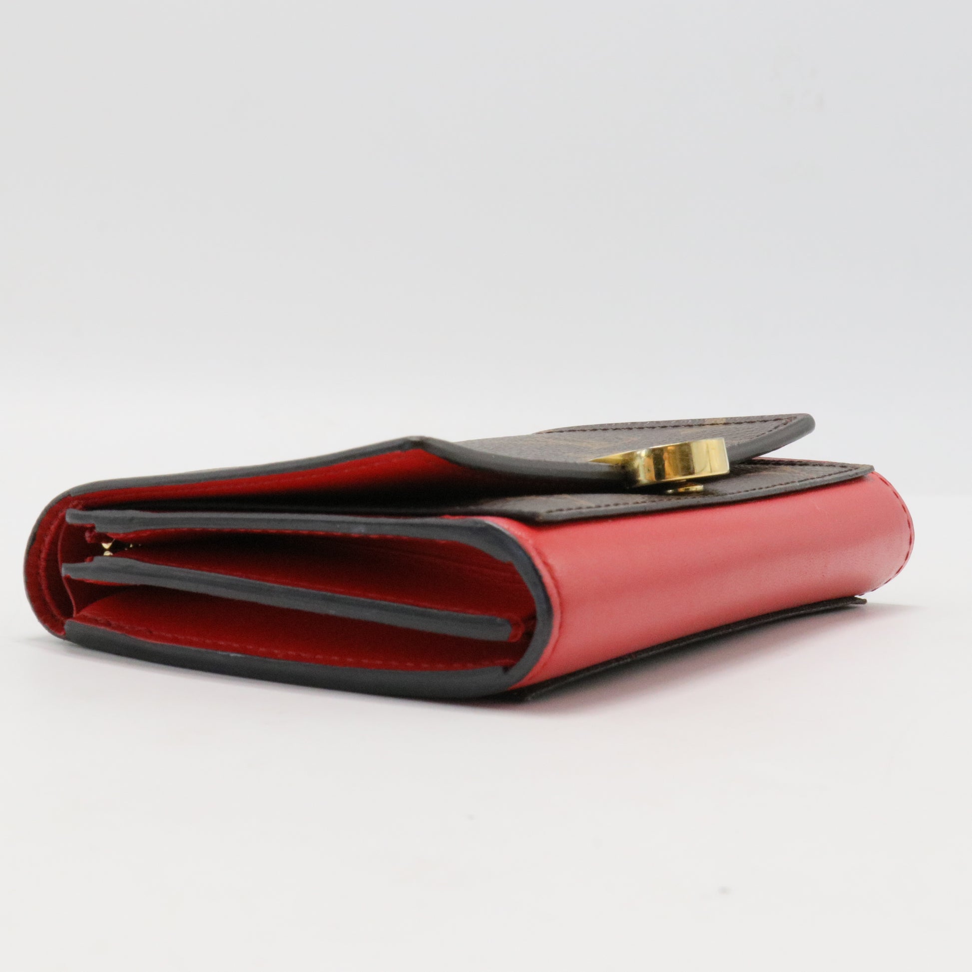 Monogram Flore Compact Wallet Coquelicot