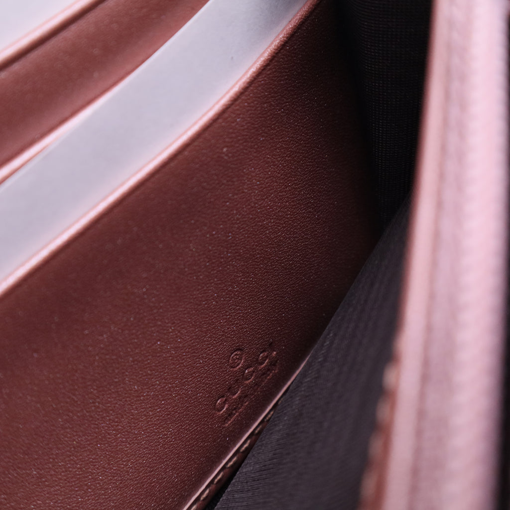 GG Signature Leather Continental Wallet