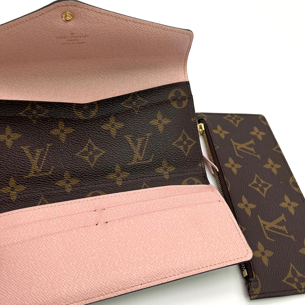 Monogram Canvas Josephine Long Wallet Pink