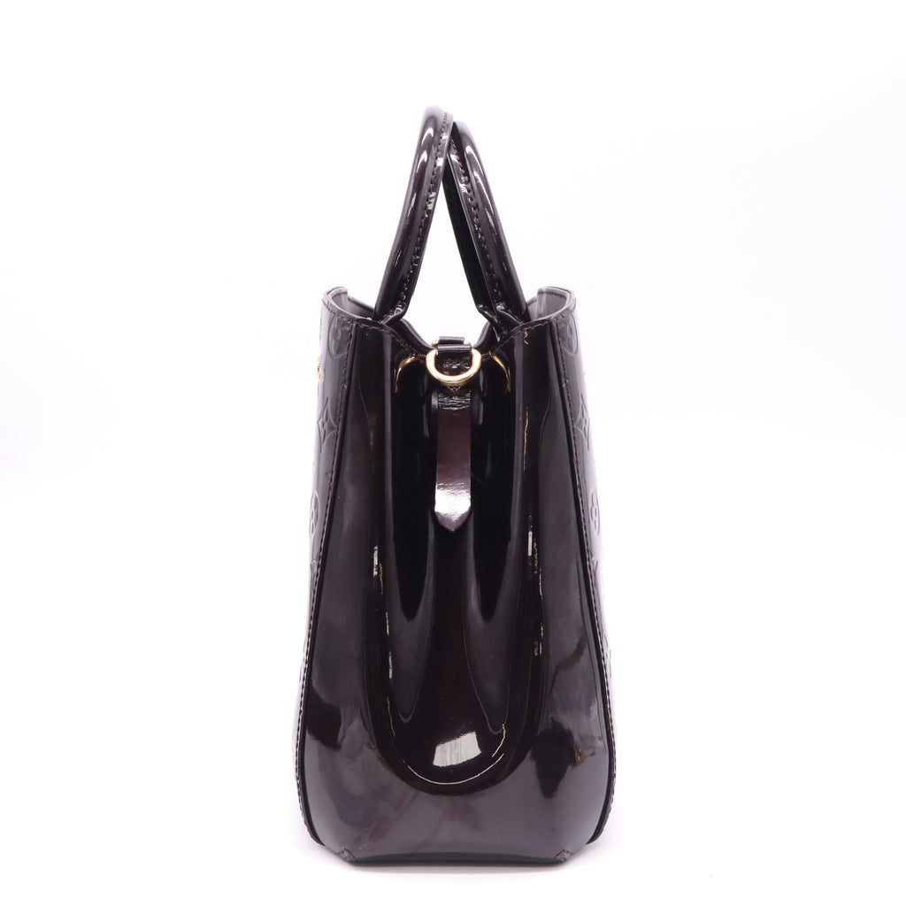 Louis Vuitton Montaigne MM Bag in Amarante Monogram Vernis B22558