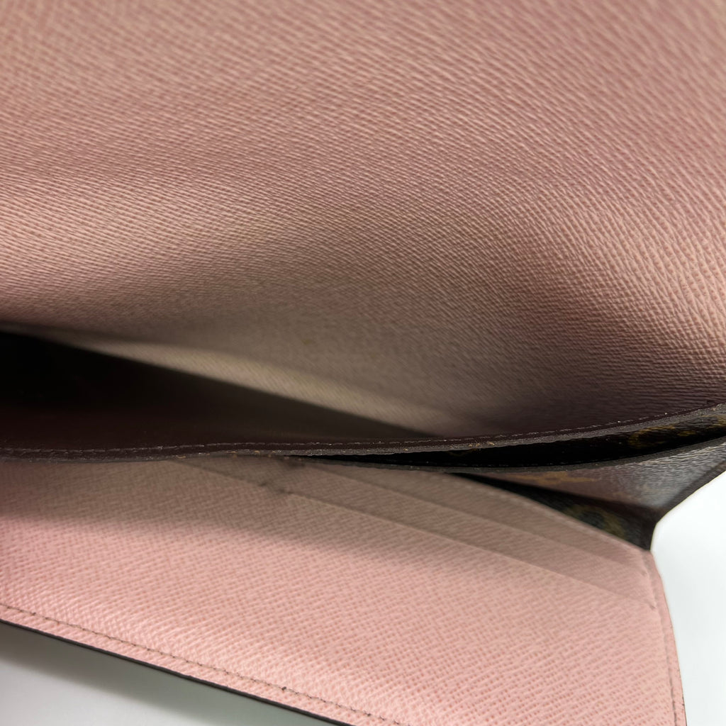 Monogram Canvas Josephine Long Wallet Pink