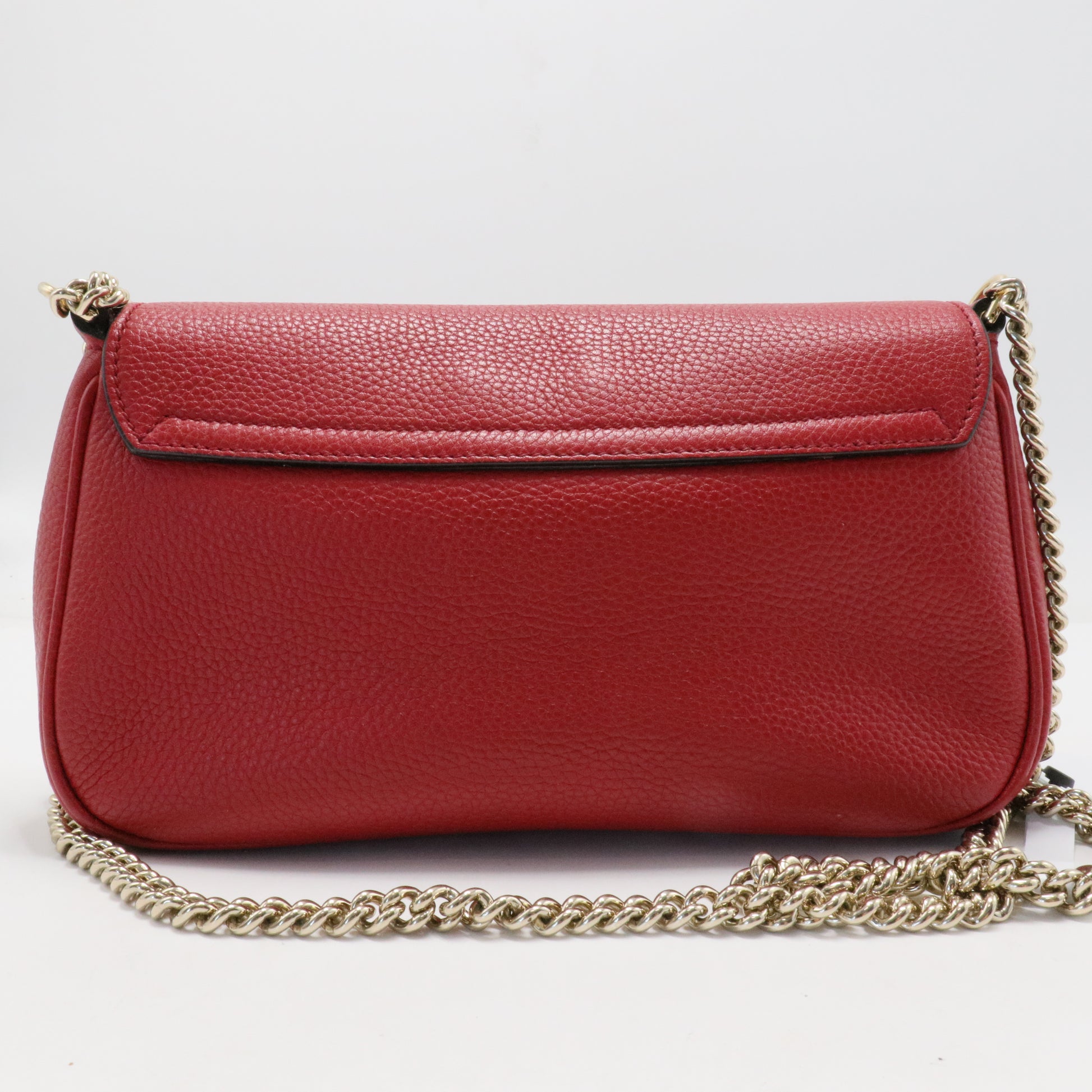 Pebbled Calfskin Medium Soho Flap Crossbody Vibrant Red