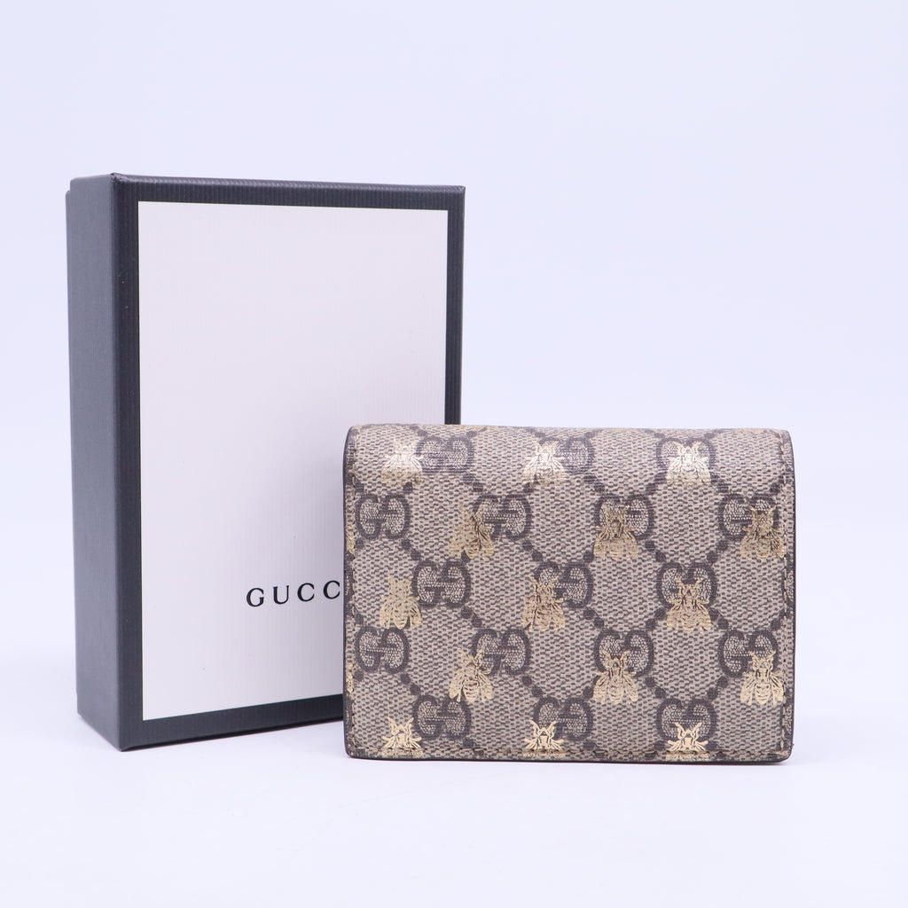 Bee Compact Wallet in GG Bee Canvas W20462