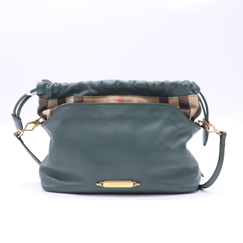 Burberry House Check Canvas and Calfskin Little Crush Crossbody Bag B23538