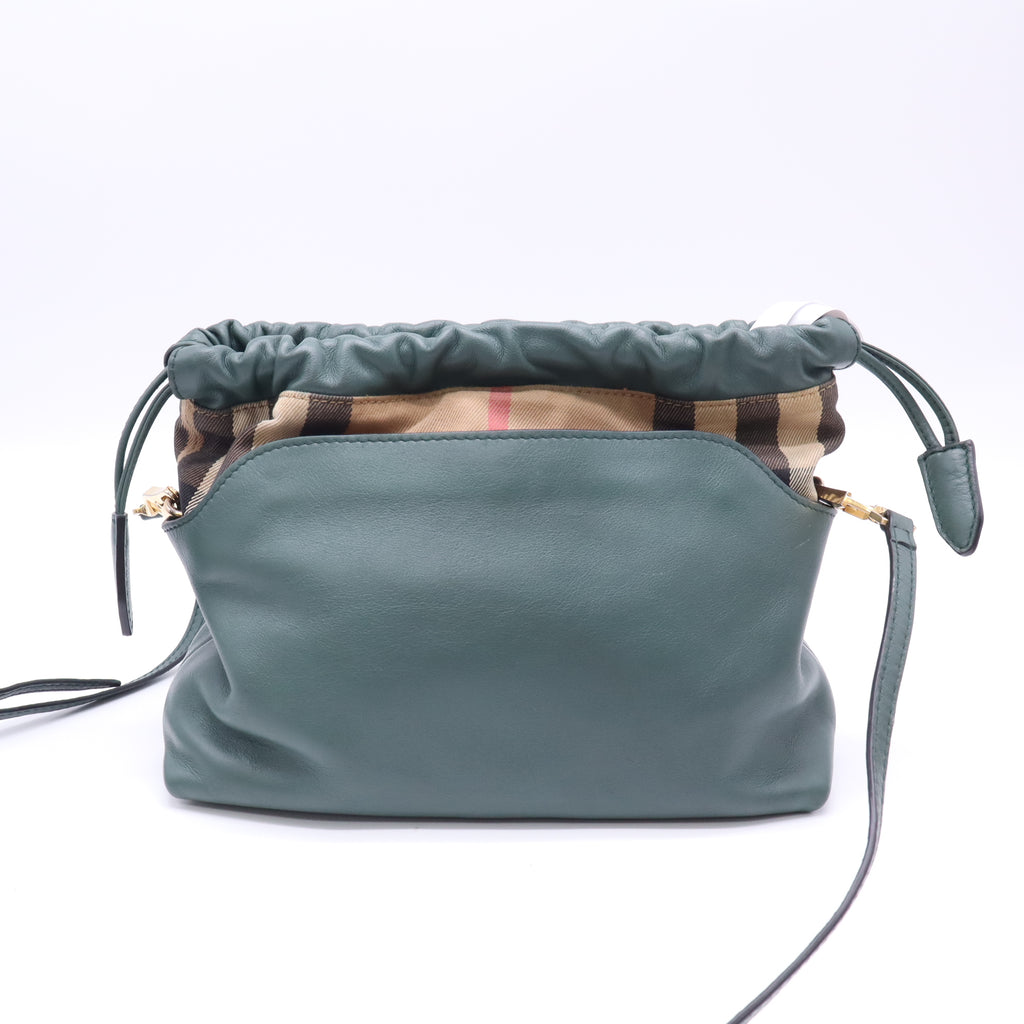 Burberry House Check Canvas and Calfskin Little Crush Crossbody Bag B23538